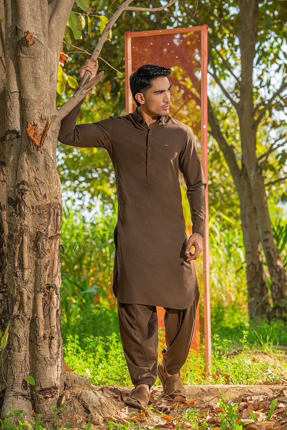 Brown Kameez Shalwar