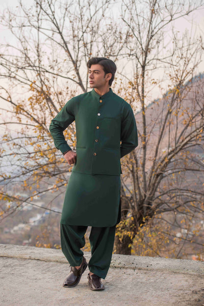 Forest  Green Waistcoat