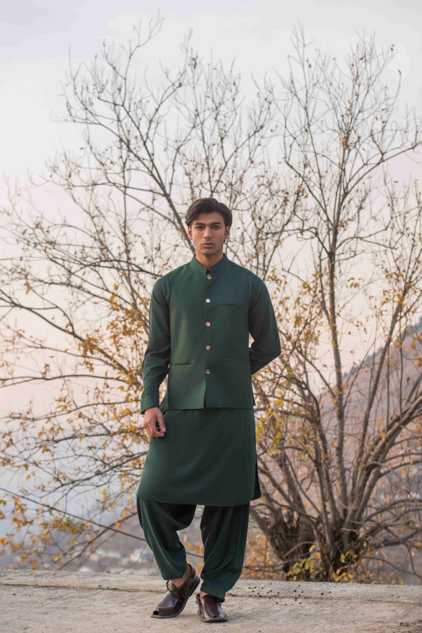 Forest  Green Waistcoat