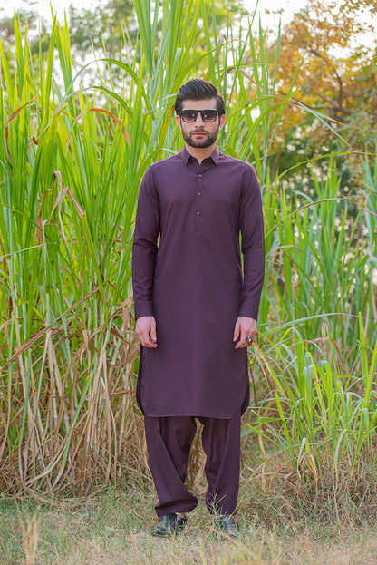 Burgundy Kameez Shalwar