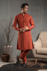 BURNT ORANGE KURTA PAJAMA