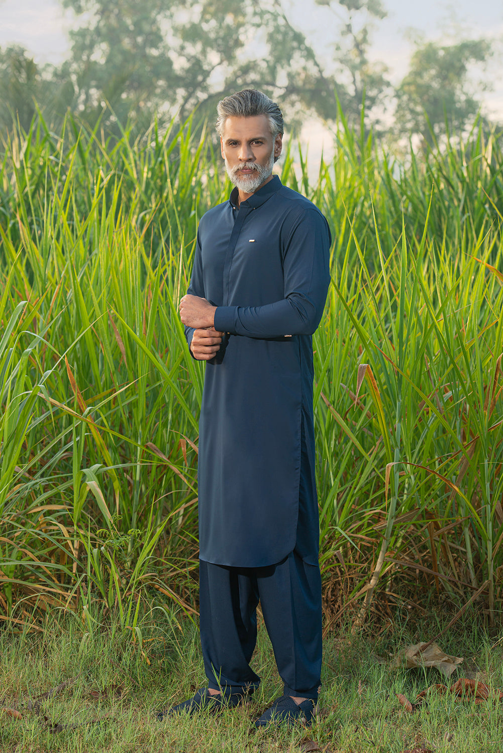 Navy Blue Kameez Shalwar