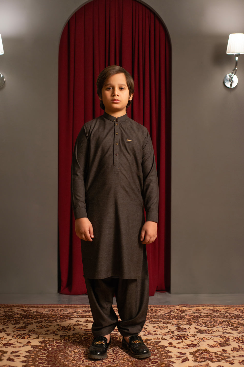 Dark Chocolate Two Tone Kameez Shalwar