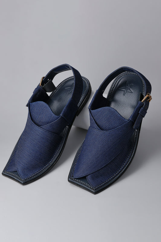 Denim Blue Charsadda Sandal