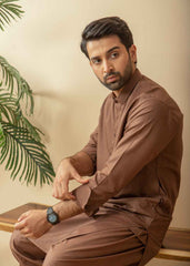 RUSTIC BROWN KAMEEZ SHALWAAR