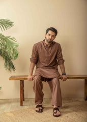 RUSTIC BROWN KAMEEZ SHALWAAR