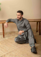 TWO TONE GRAY KAMEEZ SHALWAAR