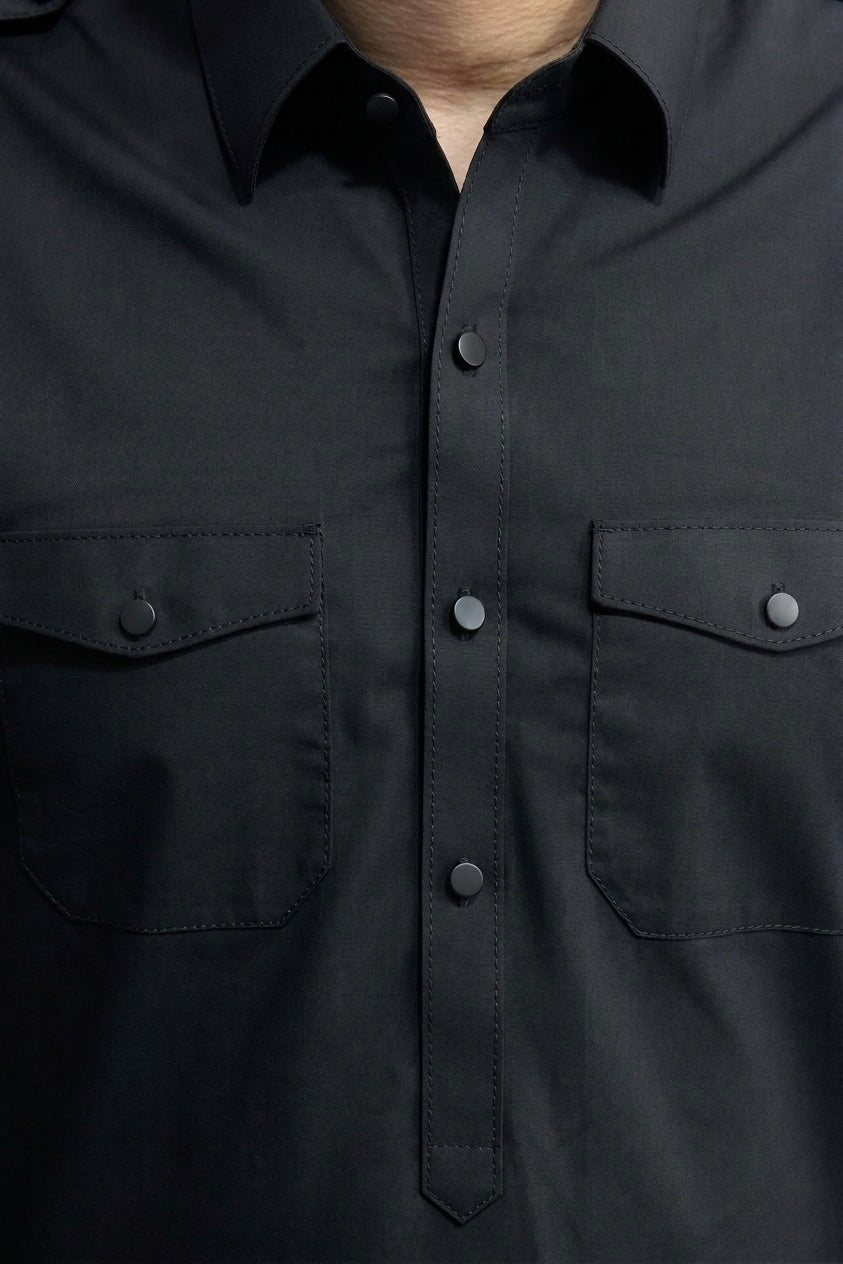 Jet Black Premium Kameez Shalwar