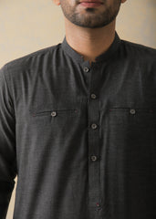 Black Two-Tone Kurta Pajama