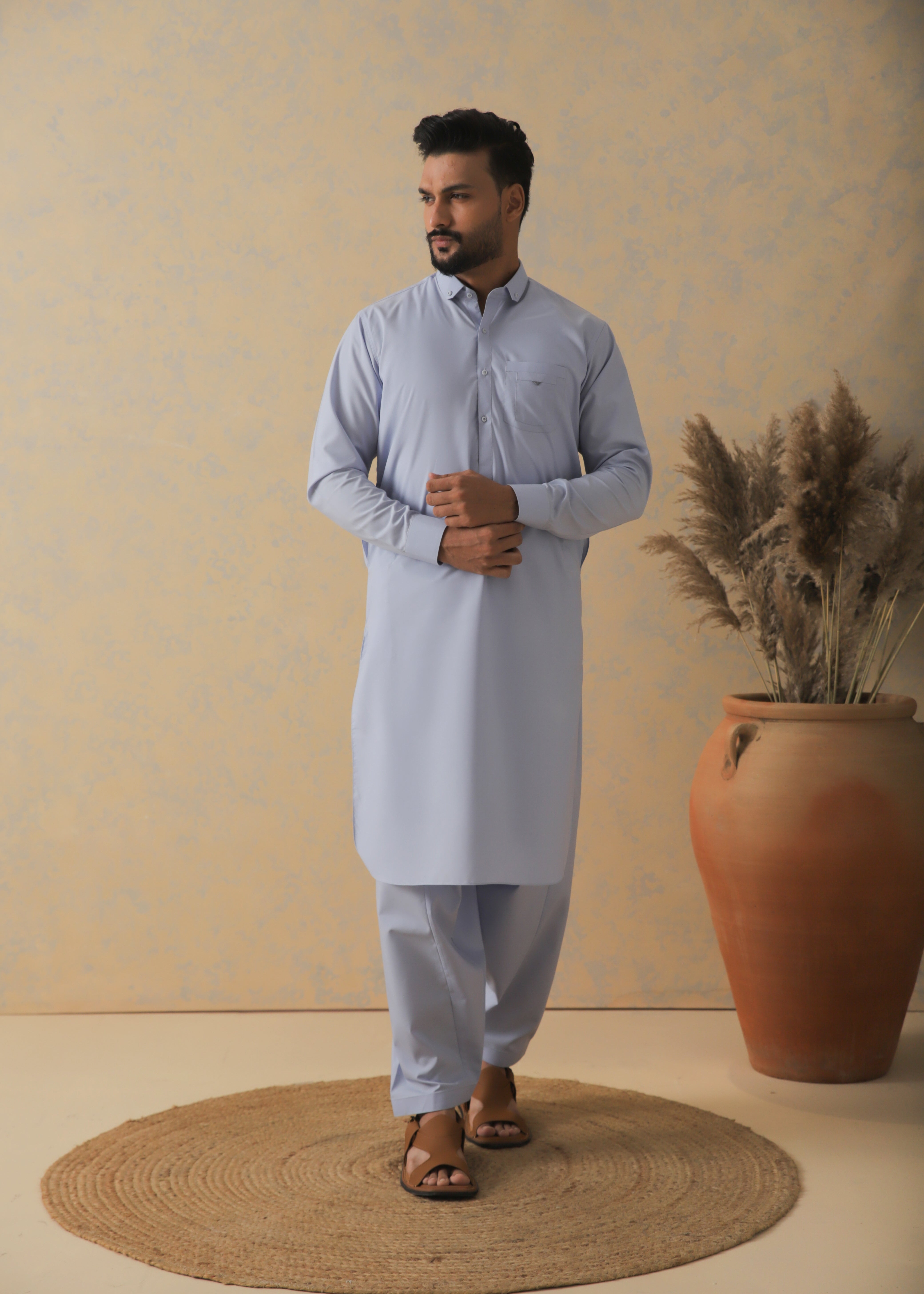 Rock Blue Kameez Shalwar