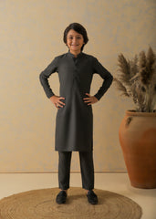 Shadow Gray Two-Tone Kurta Pajama