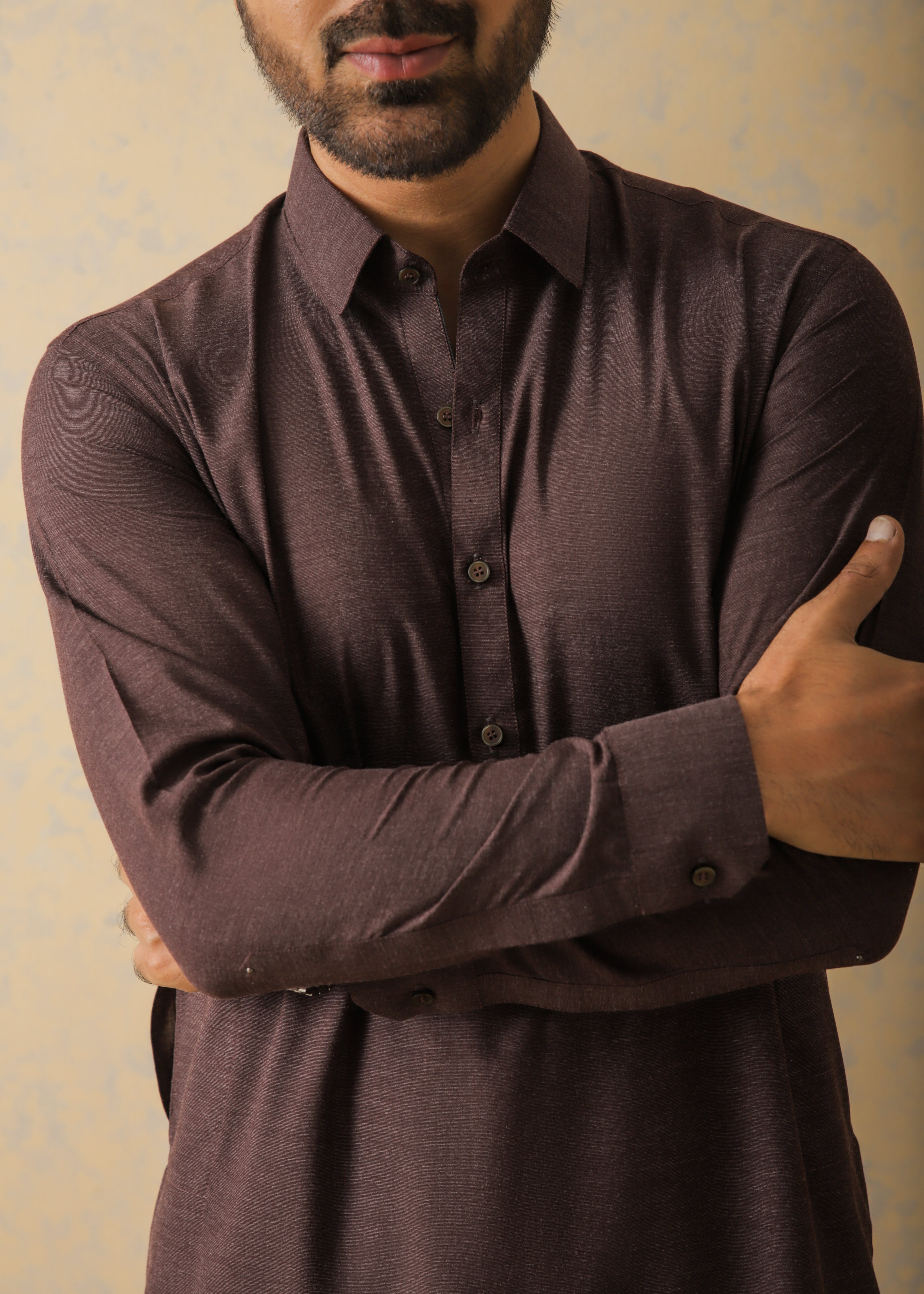 Maroon Two-Tone  Kameez Shalwar