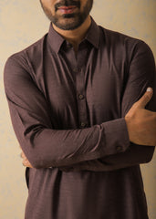 Maroon Two-Tone  Kameez Shalwar