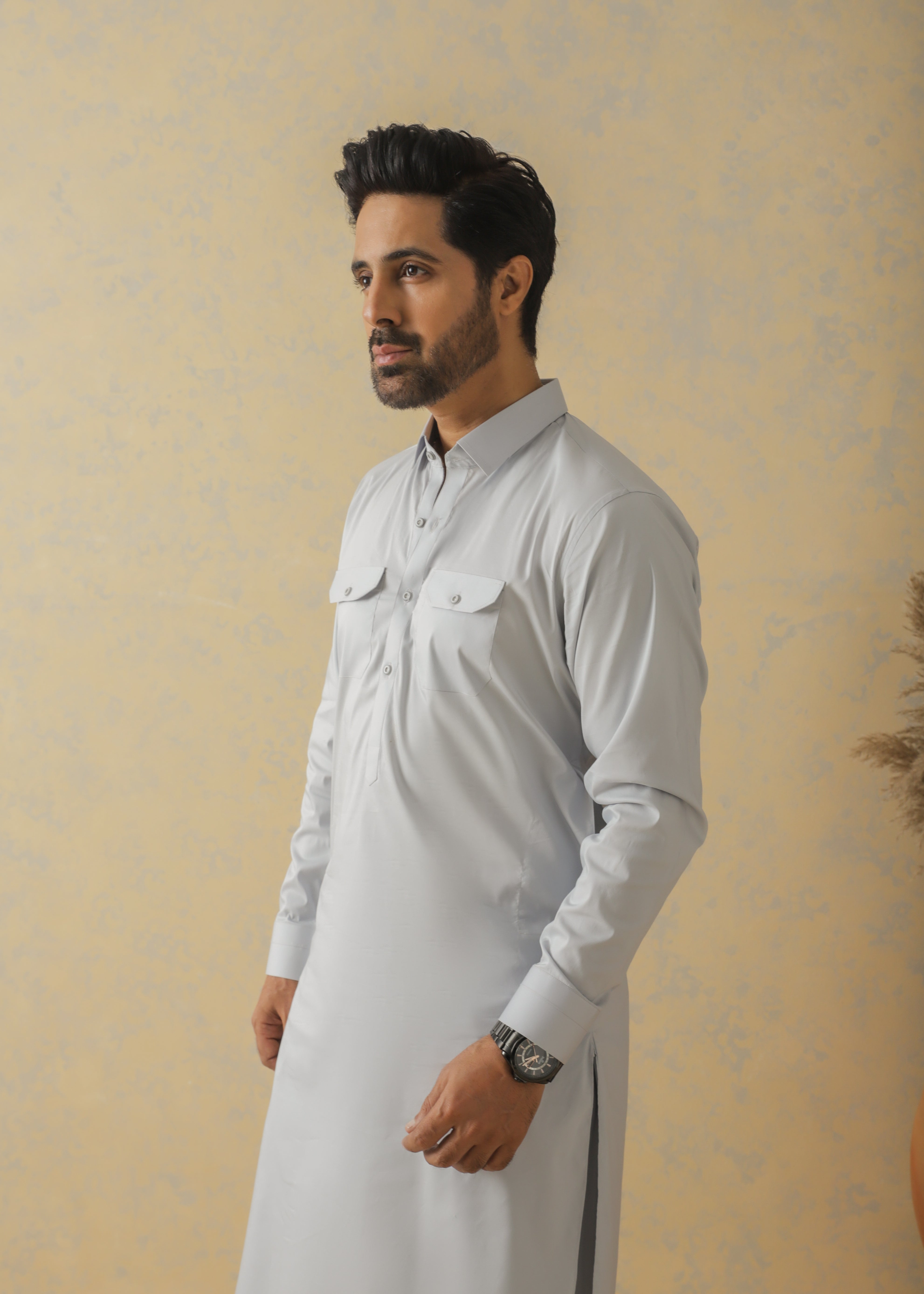 Light Gray Kameez Shalwar