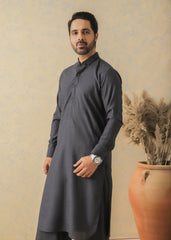 Navy Blue Two-Tone Kameez Shalwar