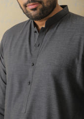 Charcoal Gray Two-Tone Kurta Pajama