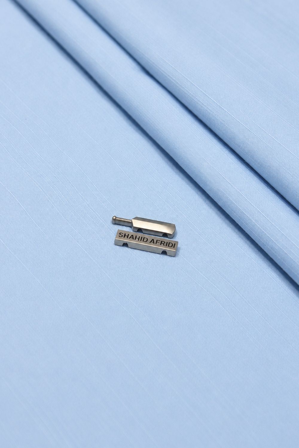 Sky Blue Textured Wash N Wear Unstitched Fabric