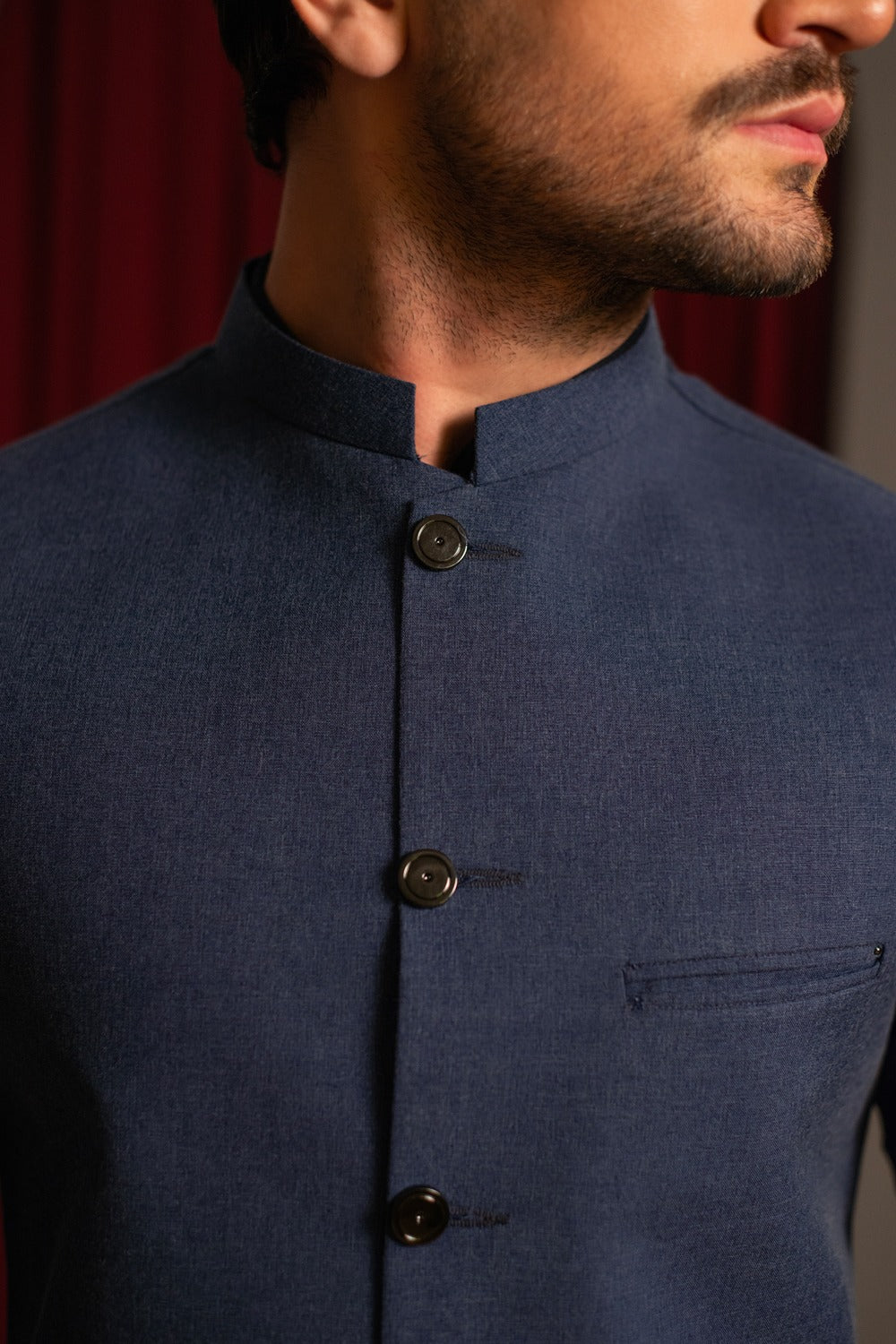Blue Two-Tone Waistcoat
