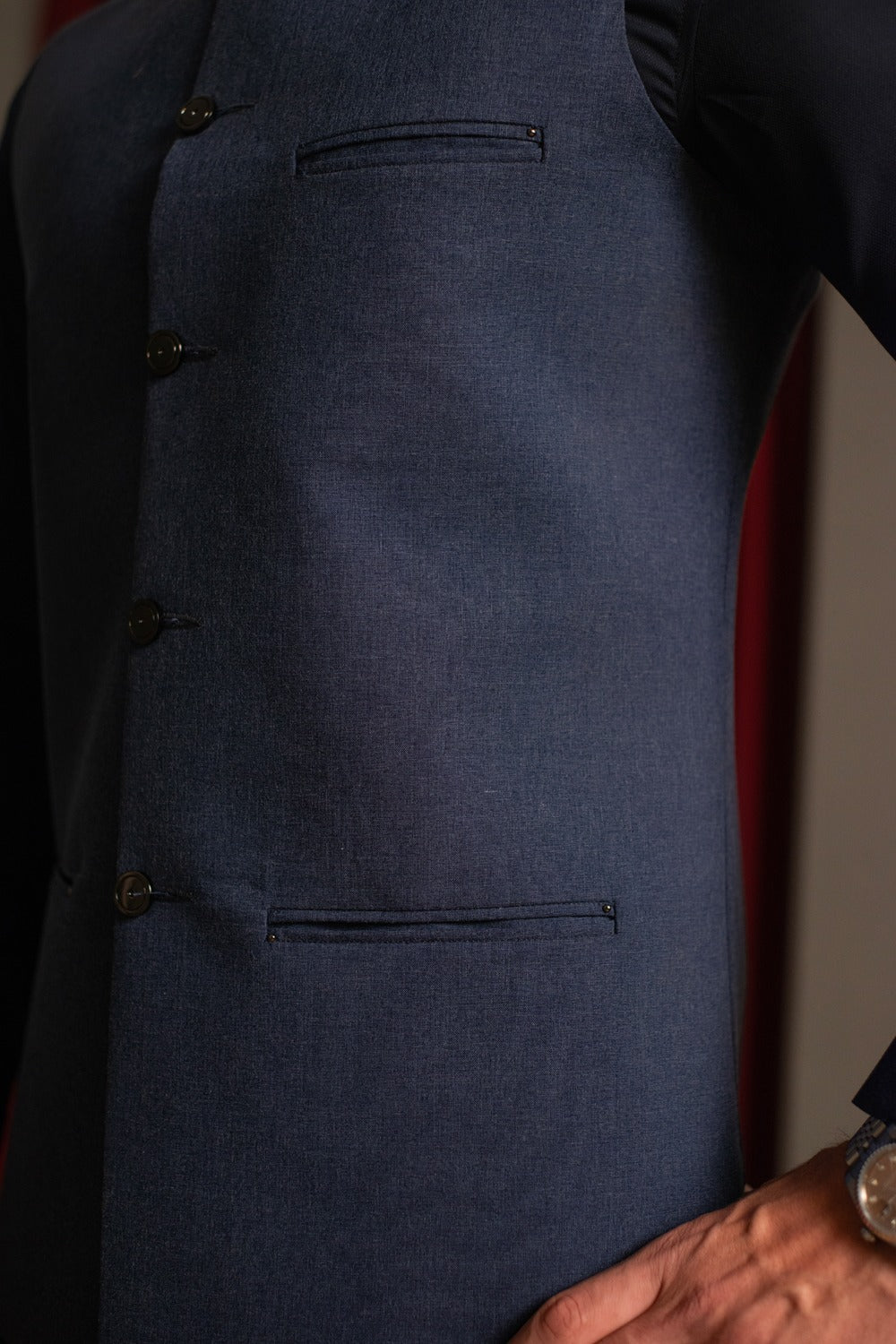 Blue Two-Tone Waistcoat