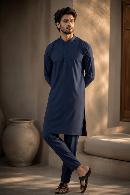Navy Blue Kurta Pajama
