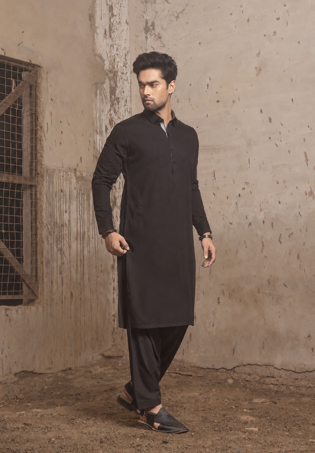 MILITARY OLIVE WASH N WEAR KAMEEZ SHALWAAR