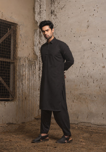 MILITARY OLIVE WASH N WEAR KAMEEZ SHALWAAR