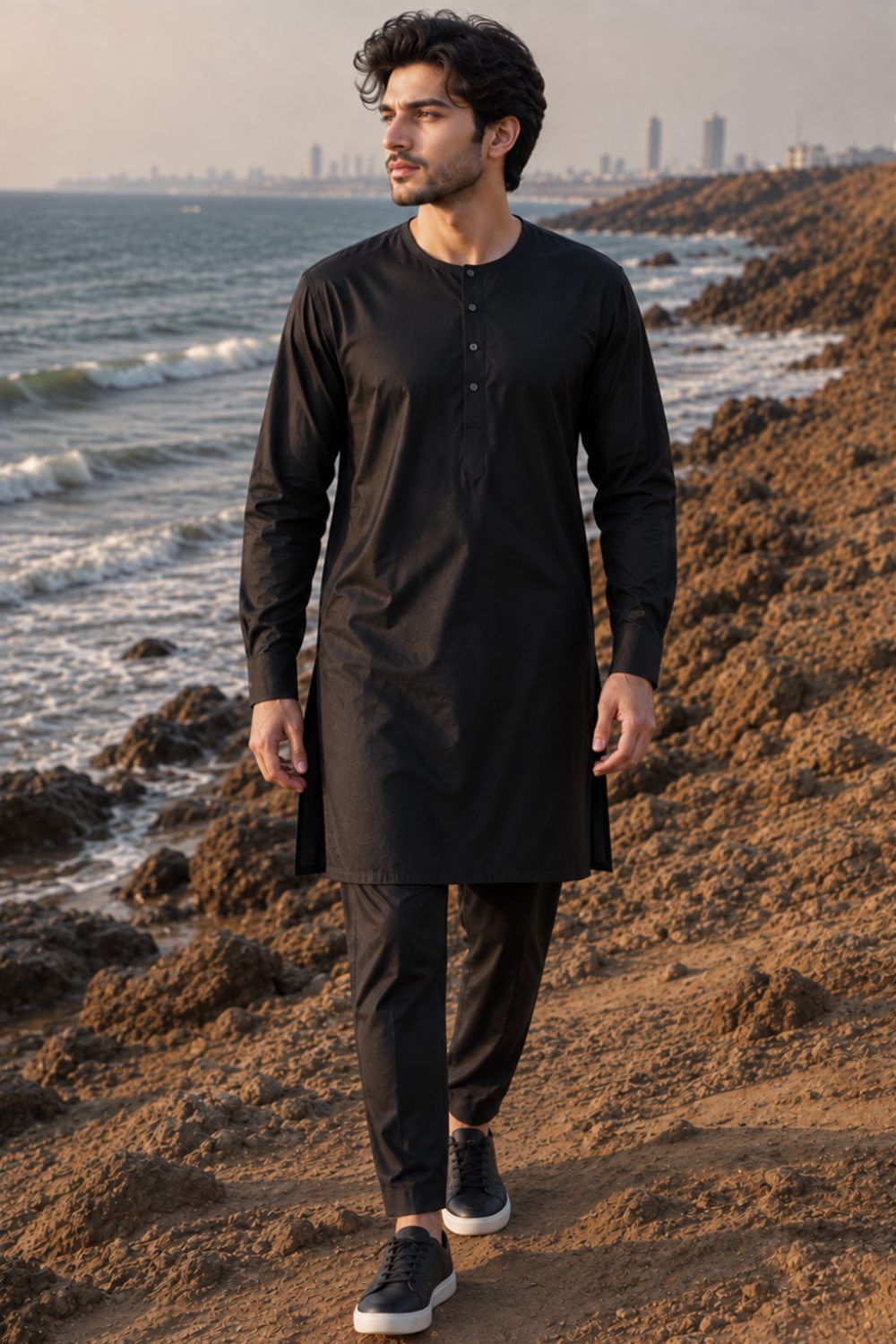Black Casual Kurta Pajama