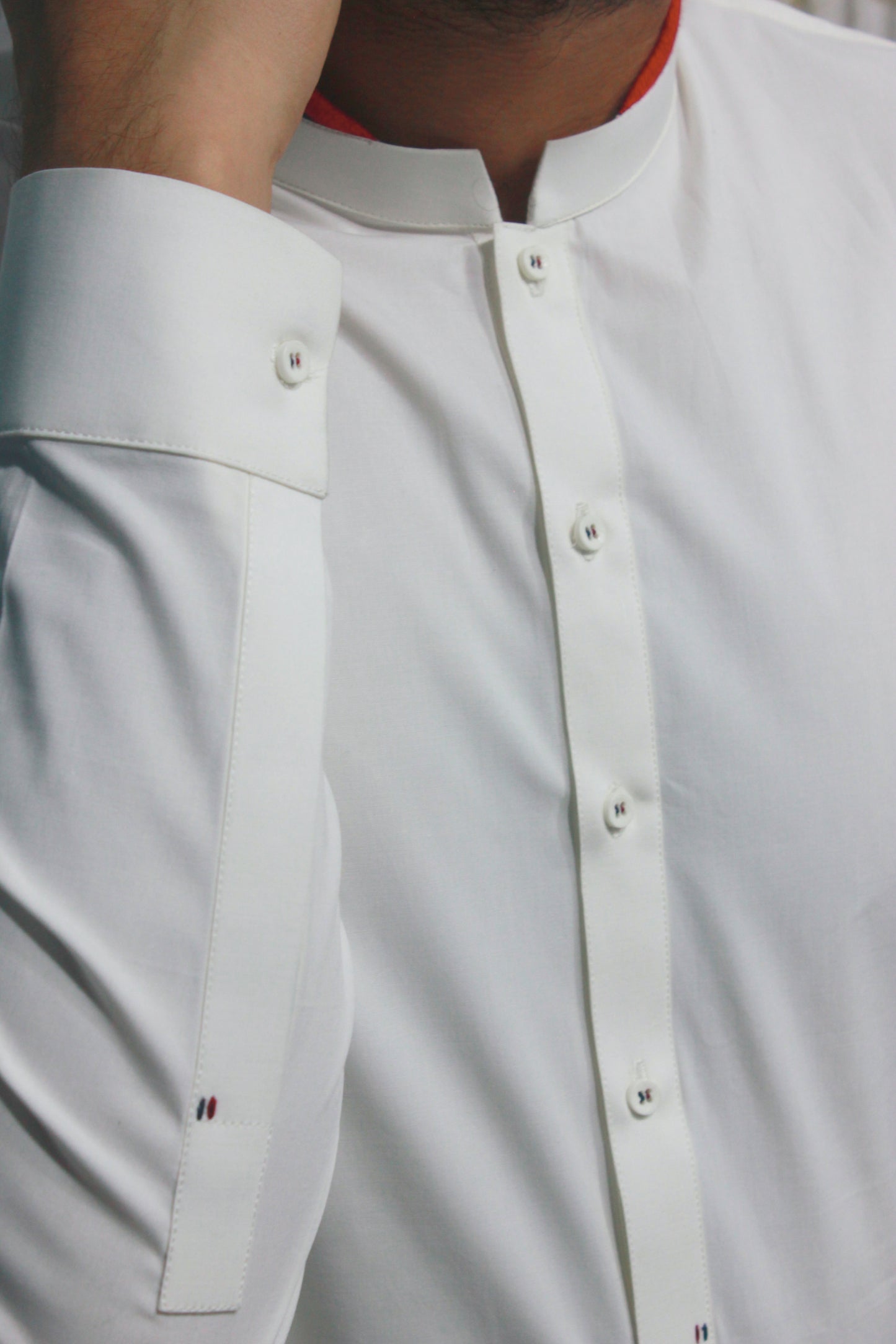 Off-White Cotton Kameez Shalwar