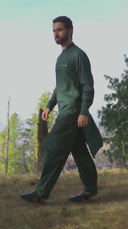 Forest Green Designer kameez Shalwar