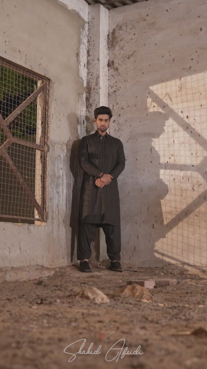 MILITARY OLIVE WASH N WEAR KAMEEZ SHALWAAR