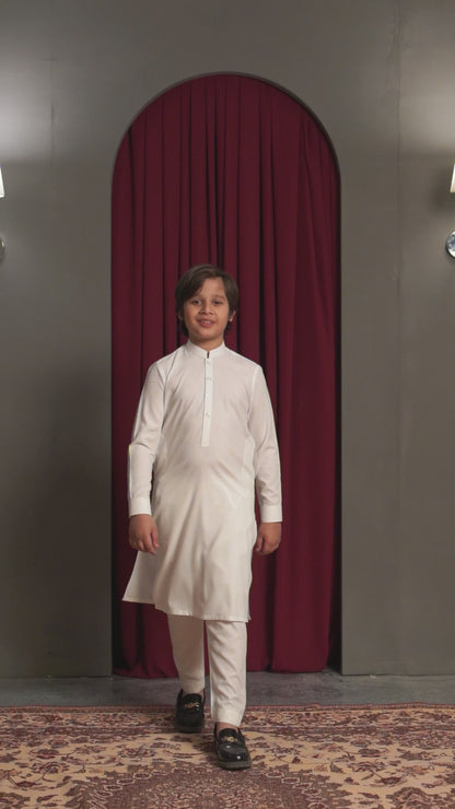 Off-White Dobby Kurta Pajama