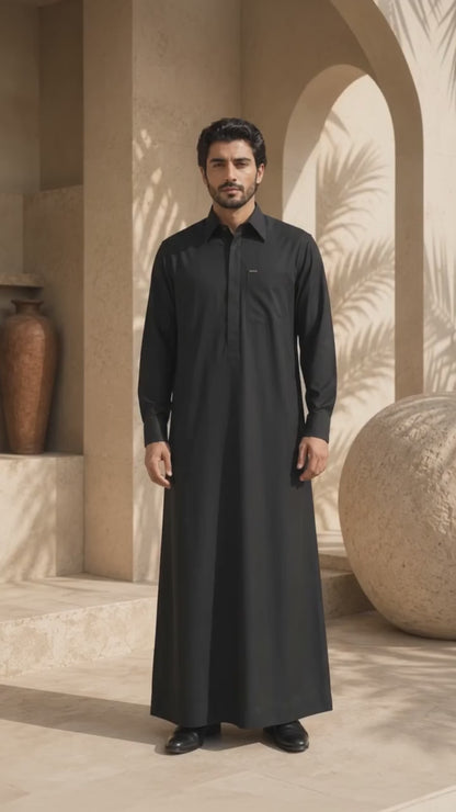 Black Arabic Thobe