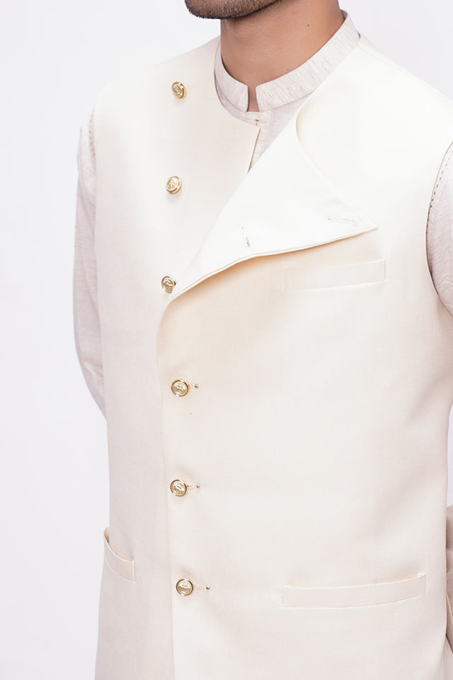 Off-white Cross Button Waistcoat