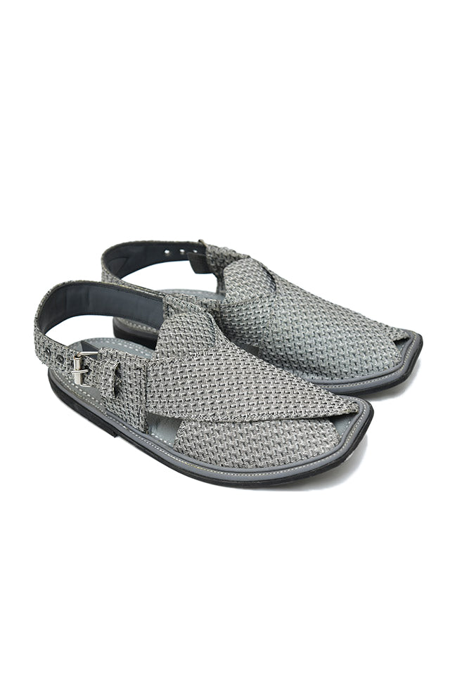 Grey Jacquard Peshawari Sandal – Shahid Afridi Store