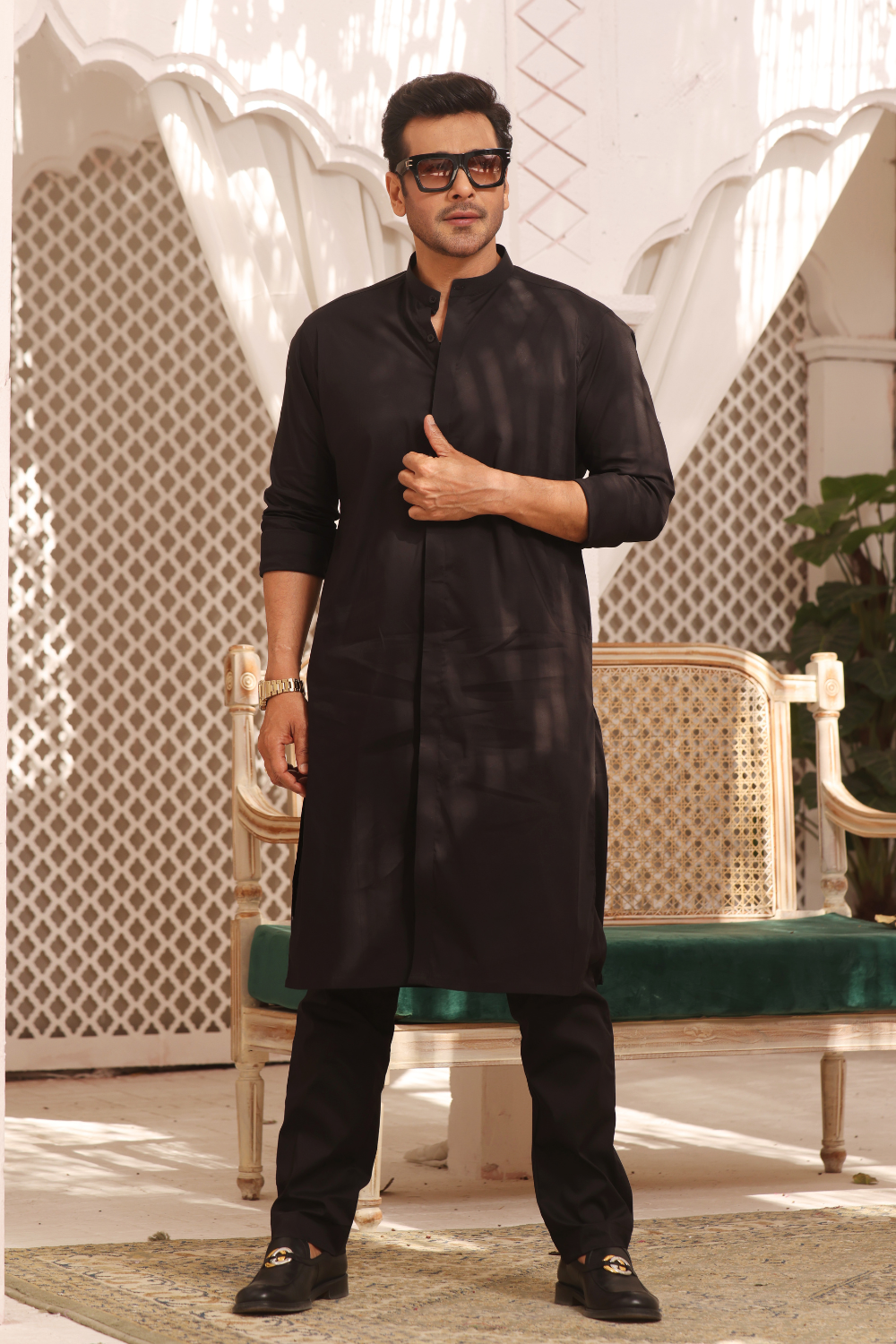 JET BLACK KURTA PAJAMA