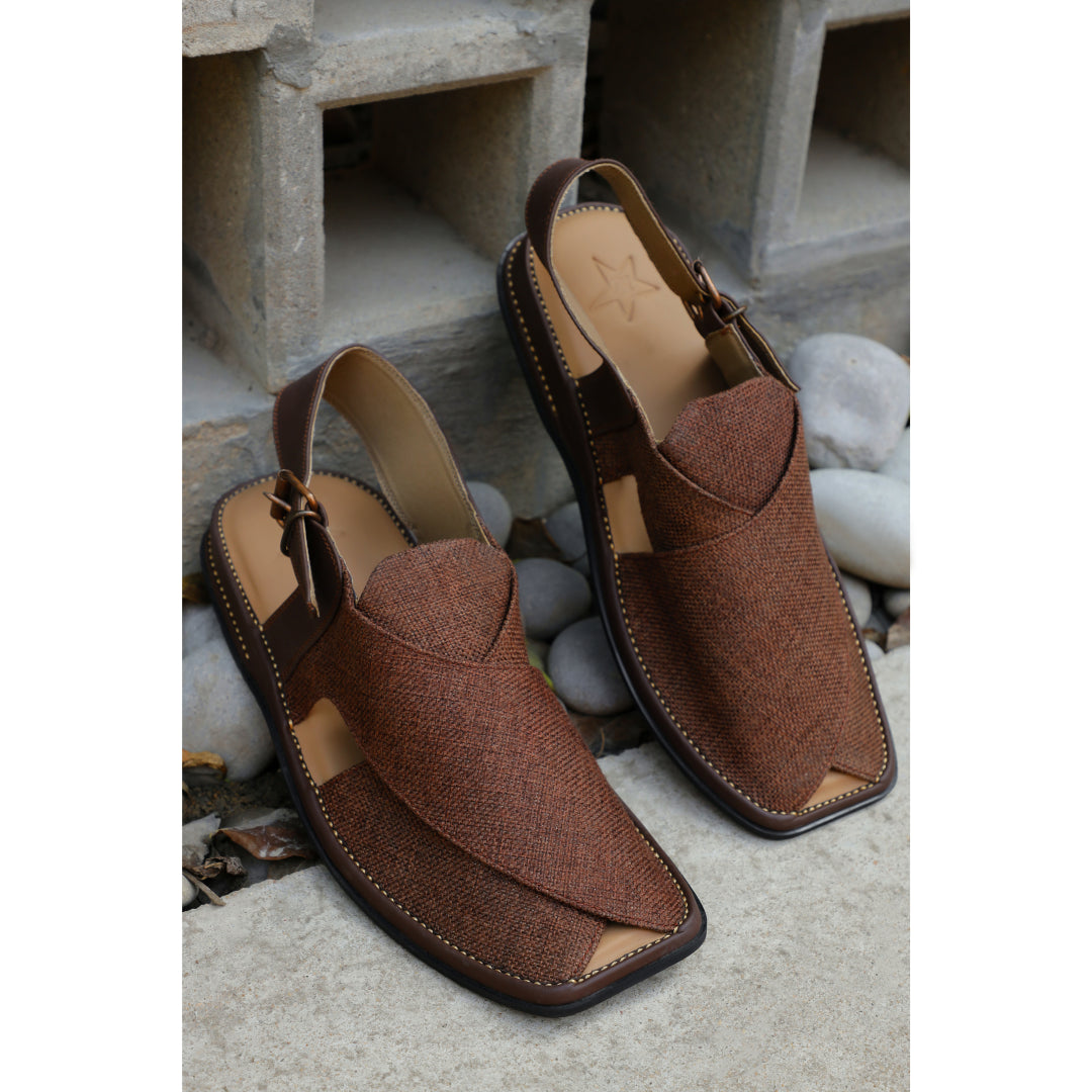 JUTE BROWN PESHAWARI CHAPPALS