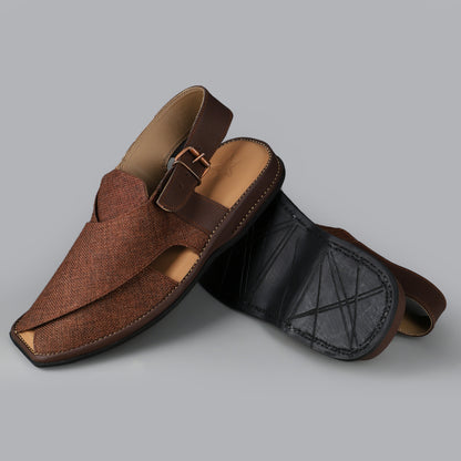 JUTE BROWN PESHAWARI CHAPPALS